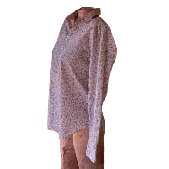 Stile Benetton Long Sleeve Floral Print Button-Down Shirt - Picture 2 of 7